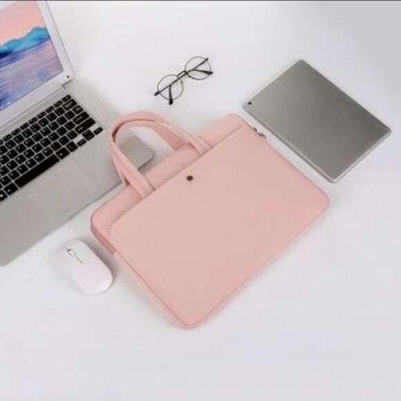 LAPTOP Briefcase Pink Handbag - Picture 6 of 14